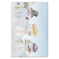 Cute Snowmen Tissue Paper, Zazzle