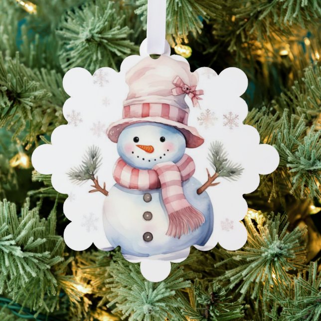 Frosty Snowman  Ornament Card (Insitu (Tree))
