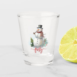 Frosty Snowman Shot Glass