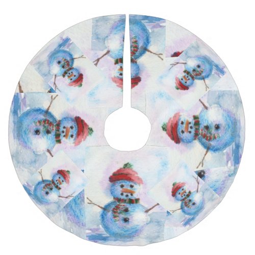 Frosty Snowman Tree Skirt