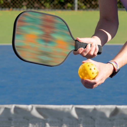 Frosty Southwestern Glass Abstract Pattern Pickleball Paddle