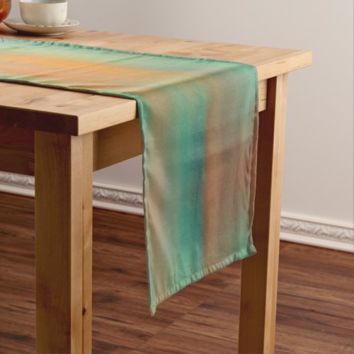 Frosty Southwestern Glass Abstract Pattern Short Table Runner