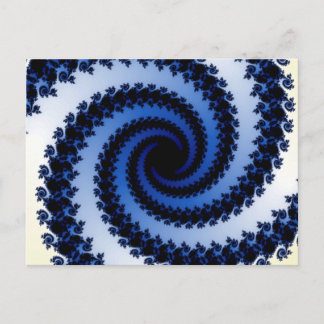 Frosty Spiral Fractal Postcard