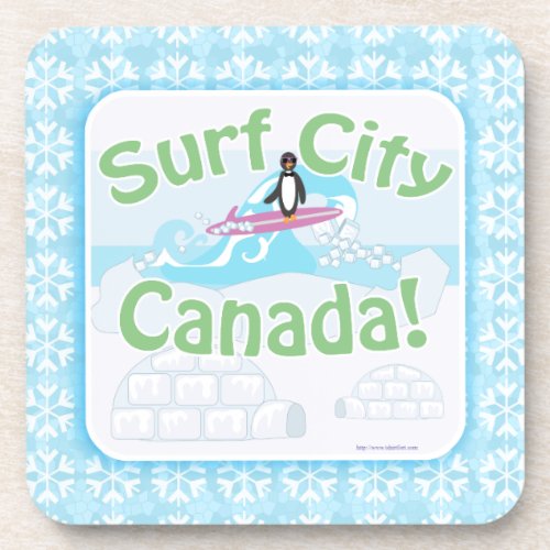 Frosty Surf City Canada Beverage Coaster