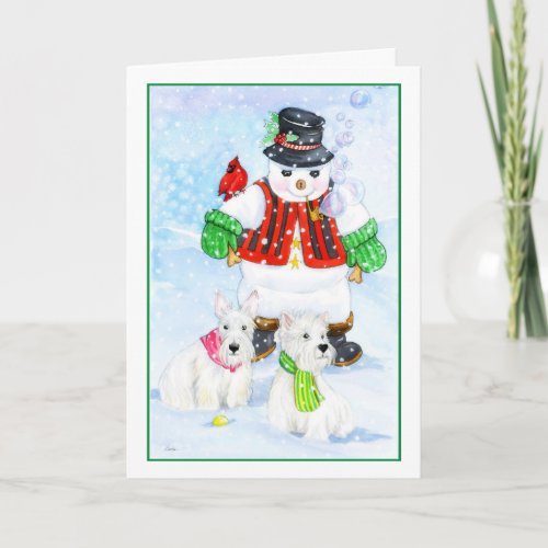 Frosty Terrier Adventures Holiday Card