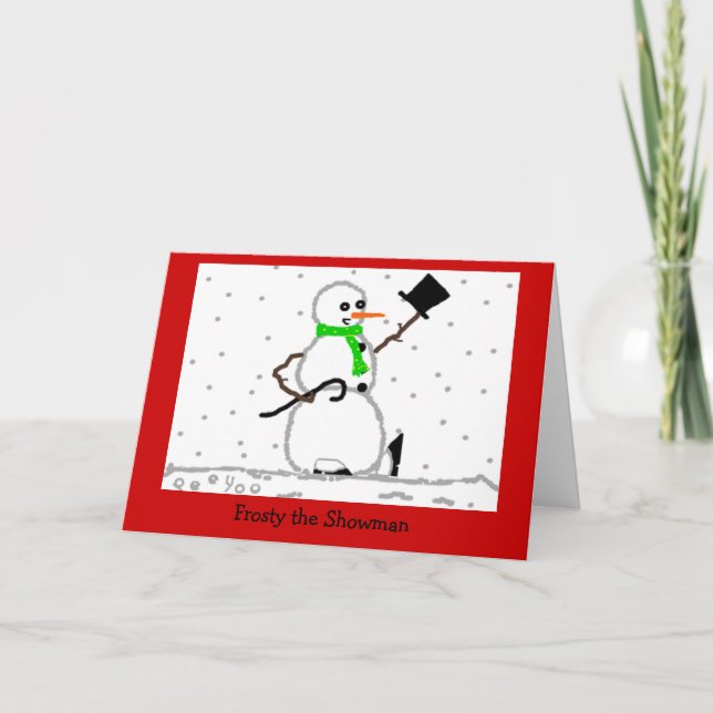 Frosty the Showman Holiday Card (Front)