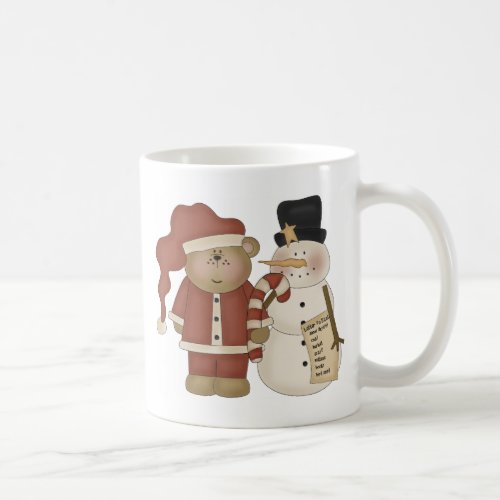 Frosty the Snowman and Santa Claus Coffee Mug