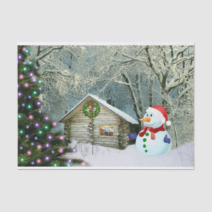 Frosty The Snowman At The Cabin Tissue Paper