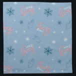 Frosty the Snowman Blue Snowflake Pattern Cloth Napkin<br><div class="desc">Chill out with Frosty the Snowman in this fun winter holiday pattern,  featuring Frosty waving amongst falling snow and his candy cane logo! This pattern is great on gift wrap,  cozy fleece blankets,  and party supplies. Shop this design on many more custom Zazzle products!</div>