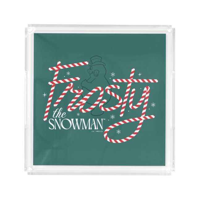Frosty the Snowman Candy Cane Logo Acrylic Tray (Front)