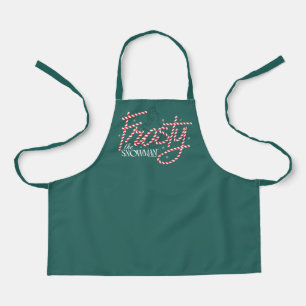 Frosty the Snowman Candy Cane Logo Apron