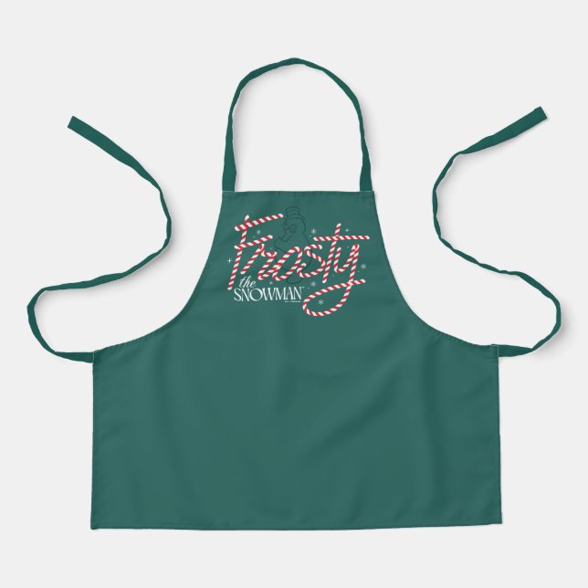 Frosty the Snowman Candy Cane Logo Apron (Front)