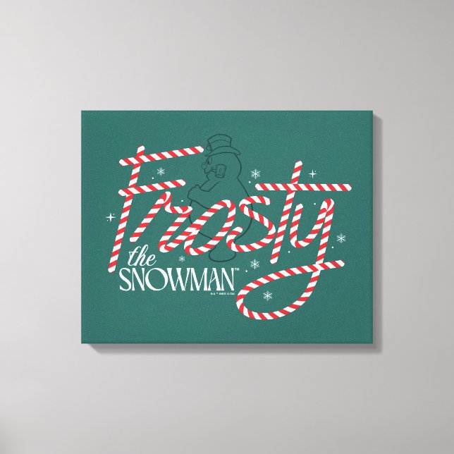 Frosty the Snowman Candy Cane Logo Canvas Print (Front)