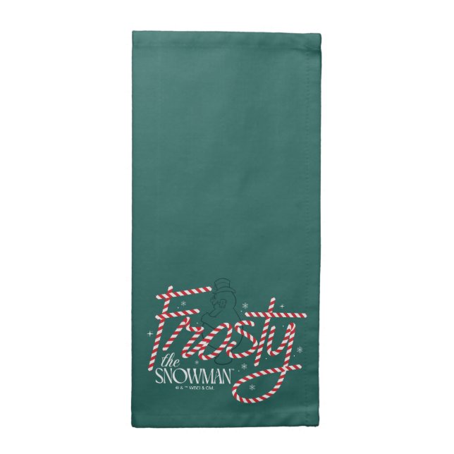 Frosty the Snowman Candy Cane Logo Cloth Napkin (Half Fold)