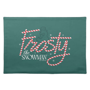 Frosty the Snowman Candy Cane Logo Cloth Placemat