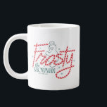 Frosty the Snowman Candy Cane Logo Giant Coffee Mug<br><div class="desc">Spread the magic this holiday season with Frosty the Snowman! Check out this festive candy cane style Frosty the Snowman logo on a cozy sweater,  mug,  or send greetings on a personalized card! Shop this desgin on more custom Zazzle gifts!</div>