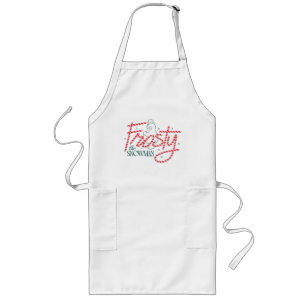 Frosty the Snowman Candy Cane Logo Long Apron