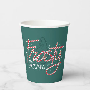 Frosty the Snowman Candy Cane Logo Paper Cups