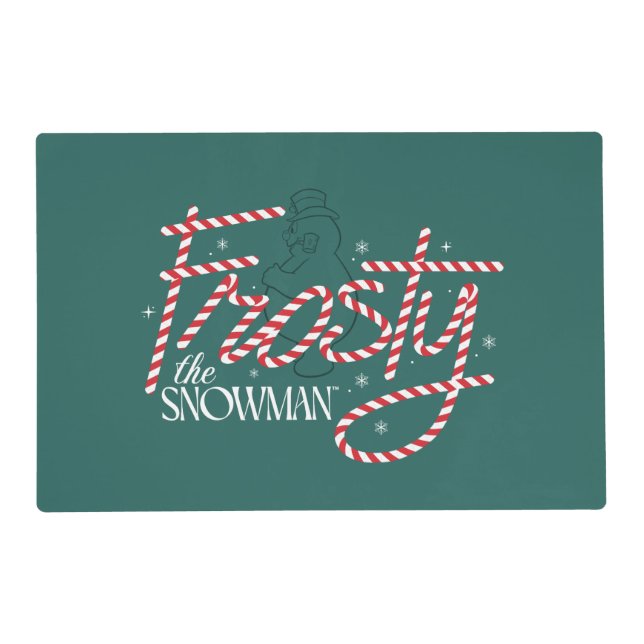 Frosty the Snowman Candy Cane Logo Placemat (Front)