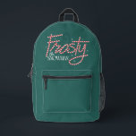 Frosty the Snowman Candy Cane Logo Printed Backpack<br><div class="desc">Spread the magic this holiday season with Frosty the Snowman! Check out this festive candy cane style Frosty the Snowman logo on a cozy sweater,  mug,  or send greetings on a personalized card! Shop this desgin on more custom Zazzle gifts!</div>