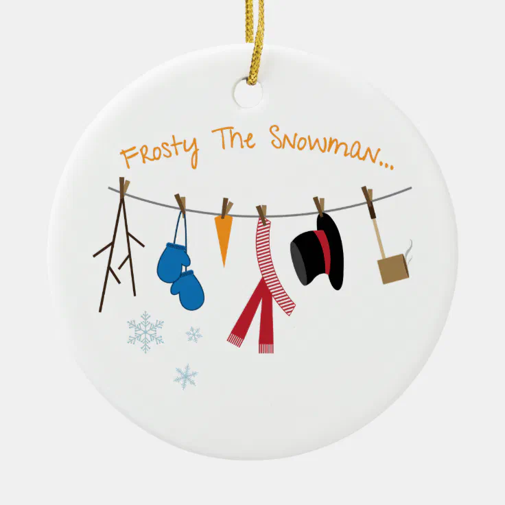 Frosty The Snowman Ceramic Ornament | Zazzle