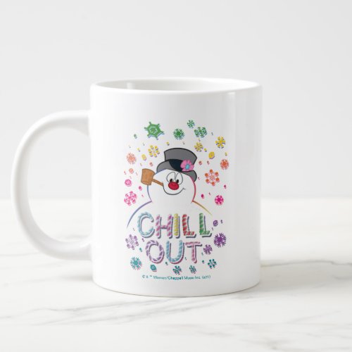 Frosty the Snowman  Chill Out Rainbow Colors Giant Coffee Mug