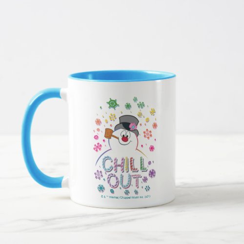 Frosty the Snowman  Chill Out Rainbow Colors Mug