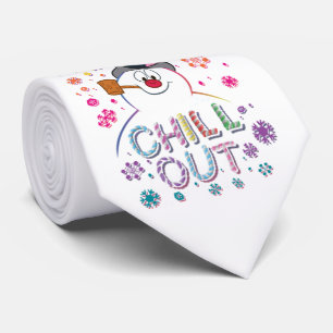 Frosty the Snowman™ "Chill Out" Rainbow Colors Neck Tie