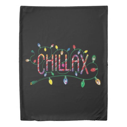 Frosty the Snowman  Chillax Holiday Lights Duvet Cover