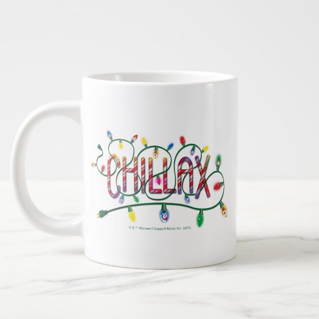 Frosty the Snowman™ | "Chillax" Holiday Lights Giant Coffee Mug (Left)