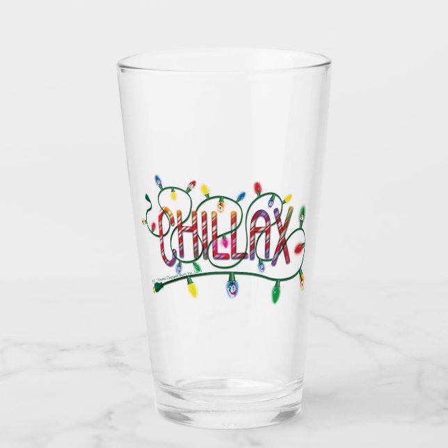 Frosty the Snowman™ | "Chillax" Holiday Lights Glass (Front)