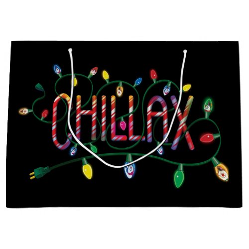 Frosty the Snowman  Chillax Holiday Lights Large Gift Bag