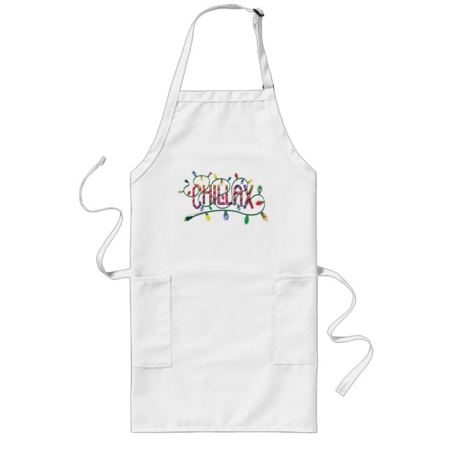 Frosty the Snowman™ | "Chillax" Holiday Lights Long Apron (Front)