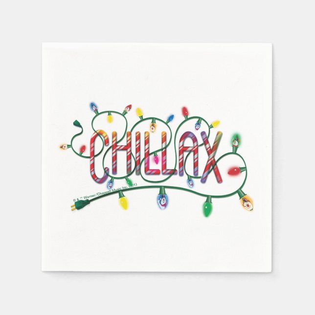 Frosty the Snowman™ | "Chillax" Holiday Lights Napkins (Front)