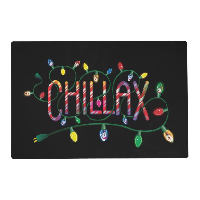 Frosty the Snowman™ | "Chillax" Holiday Lights Placemat (Front)