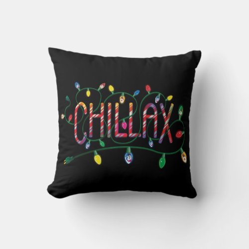 Frosty the Snowman  Chillax Holiday Lights Throw Pillow