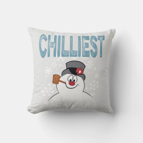 Frosty the Snowman  Chilliest Throw Pillow