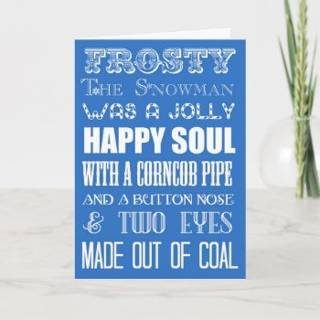 Frosty The Snowman Christmas Card by goldersbug at Zazzle