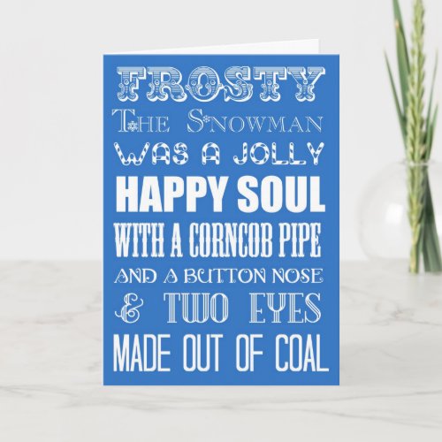 Frosty the Snowman Christmas Card
