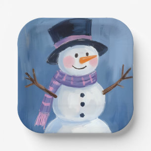 Frosty the Snowman Christmas Holiday Party Paper Plates