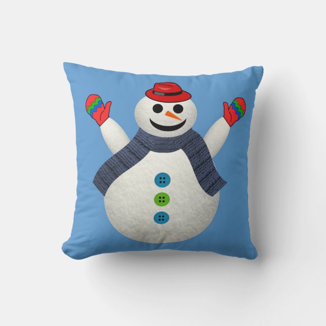 FROSTY THE SNOWMAN CHRISTMAS PILLOW (Front)