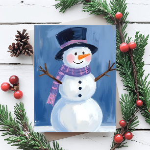 Frosty the Snowman Christmas Winter Holiday Postcard