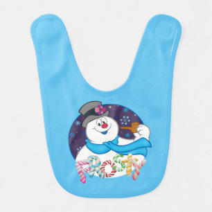 Frosty the Snowman™ Colorful Candy Cane Name Baby Bib