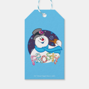 Frosty the Snowman™   Colorful Candy Cane Name Gift Tags
