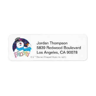 Frosty the Snowman™ | Colorful Candy Cane Name Label