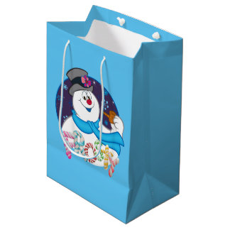 Frosty the Snowman™ | Colorful Candy Cane Name Medium Gift Bag