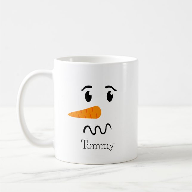 Frosty the Snowman Confuse Face Coffee Mug (Left)