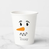 12 PC Frosty The Snowman - Shaped Disposable Paper Snack Cups