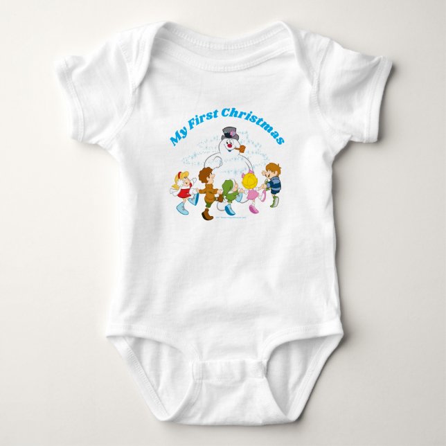 Frosty the Snowman™ | Frosty & Children Playing Baby Bodysuit (Front)