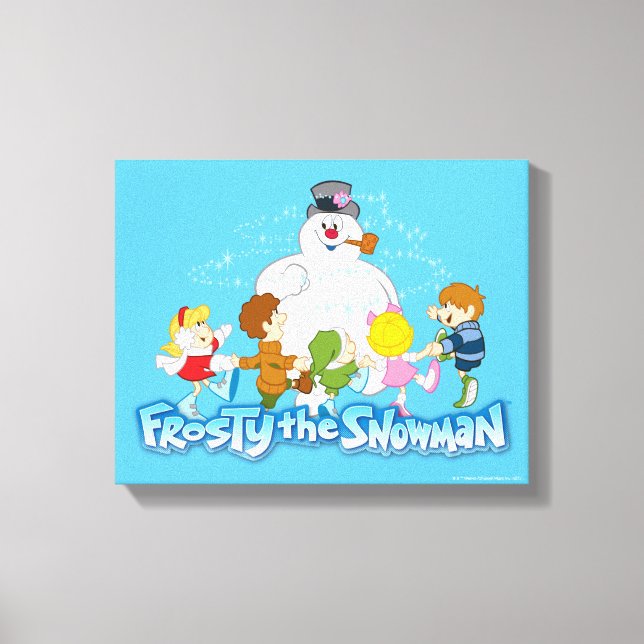 Frosty the Snowman™ | Frosty & Children Playing Canvas Print (Front)